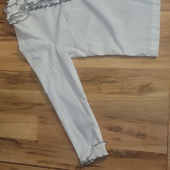 Vintage 60s Mode O Day White Blouse L - Picture 6 of 12